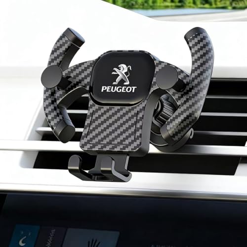 Woniyal Porta Cellulare Da Auto Per Peugeot Expert 3.Generation Bj Ab 2016, Operare Con Una Sola Mano,Supporto Smartphone 360°,Aspetto In Fibra Di Carbonio