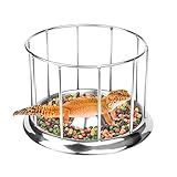 Plato De Comida De Tortuga | Alimentación Limpia Sin Volar | Concha De Acero Inoxidable Para Reptiles Terrarios | Para Tortugas, Dragones Baratos, Lagartos Más, A Prueba De Óxido No Eslip, Fácil