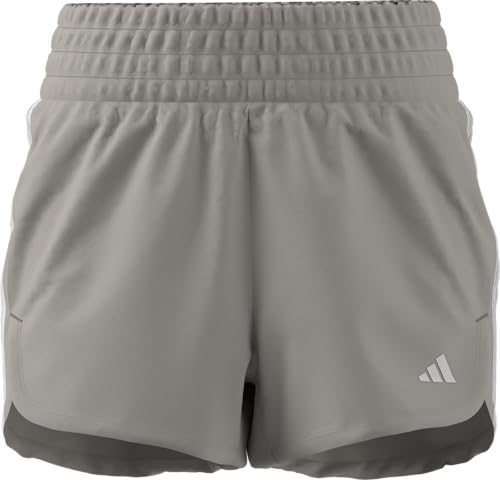 Short de training adidas femme Pacer taille haute vêtement de sport beige S