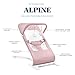 Baby Delight Alpine Deluxe Portable Baby Bouncer | Infant | 0-6 Months | 100% GOTS Certified Organic Cotton Fabric | Organic Rose