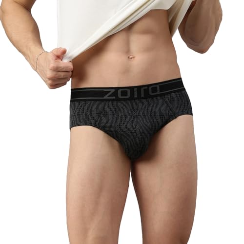 Image of Zoiro Men's Brief | Soft Band | Soft No-Marks Elastic | Breathable Innerwear | Pack of 1 | Color May Vary