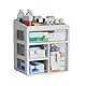 Buithafu Hausapotheke Schrank, 4-Tier-Schublade-Typ Medizin Box, Medikamenten Aufbewahrung, Groß Medikamentenbox, Medizinische Lagerung Container für Home Office Dorm