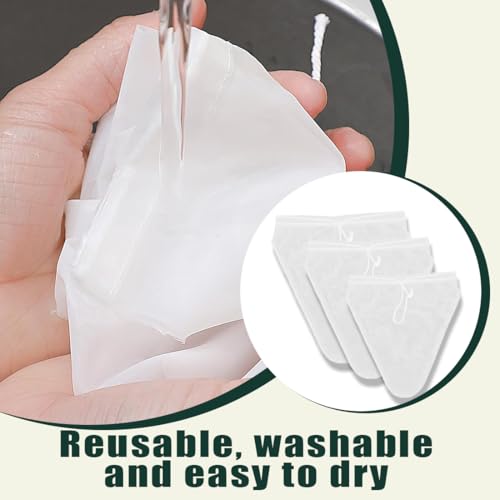 3 Stück Presstuch Nussmilchbeutel, Passiertuch Wiederverwendbar, Cheesecloth, Feingewebt Passiertuch Nylon Filterbeutel Nussmilchbeutel Bio Waschbar mit Kordelzug für Nussmilch Käse Kaffee Joghurt