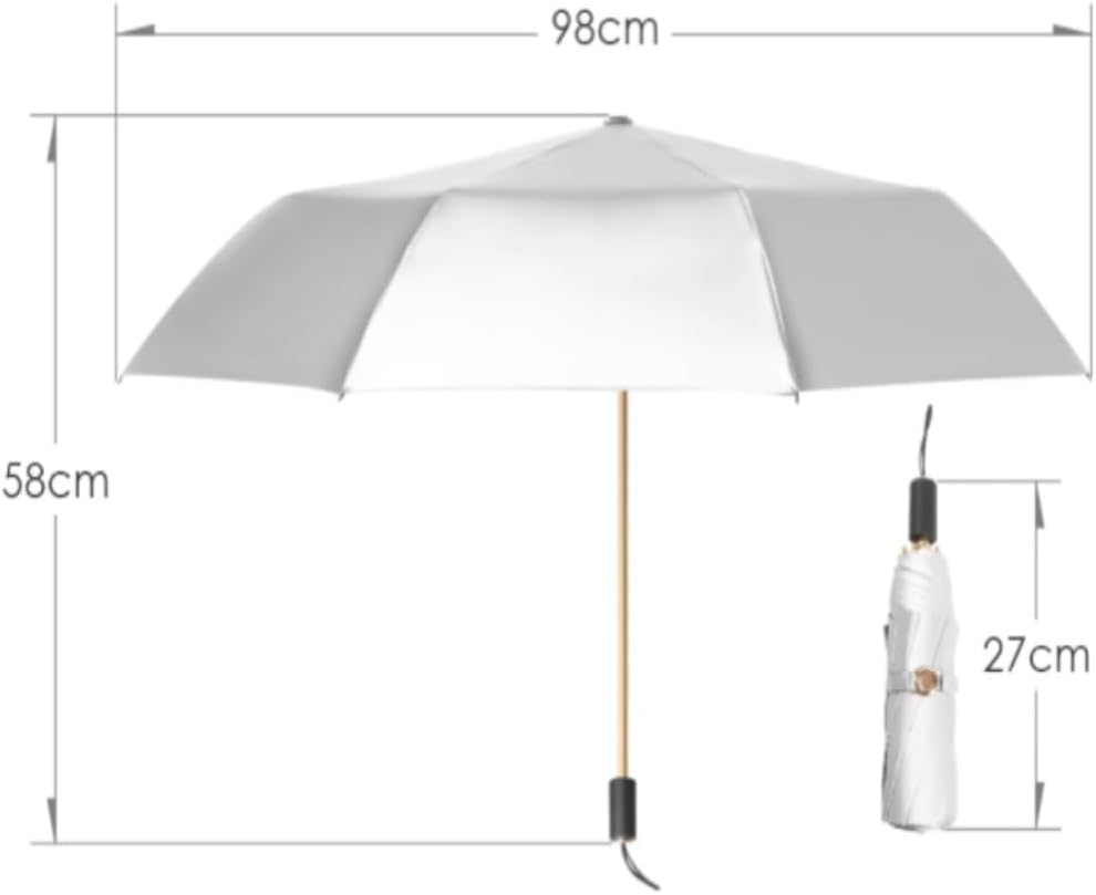 Portable Umbrella for Travel Sun Protection Umbrella Sun Umbrella Folding Umbrellas Double-Layer Umbrella Dual-Use Sunshade Umbrella Outdoor(A)