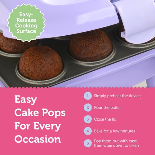 image for Babycakes Mini Cake Pop Maker by Select Brands - Easy-to-Use Machine -