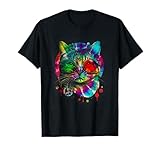 Hippie Cat Tie Dye Peace Sign 60s Psychedelic-Pet Cat Lovers T-Shirt