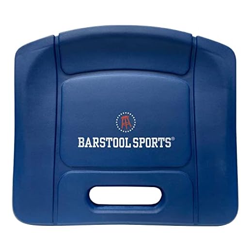 Barstool Sports Deluxe Molded Foam Stadium Seat Chair Water Resistant Sport Bleacher Cushion and Comfy Butt Pillow Long Sitting Back and Tailbone Pain Relief, Blue