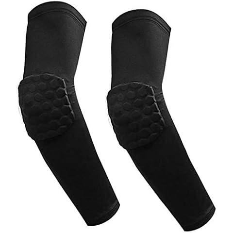IULONEE Elbow Support Protection 1 Pair Sports Elbow Guard Pads Arm Sleeves Black (XL) Cover