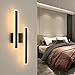 Comely LED Wandleuchte Innen, 32W LED Wandlampe, Moderne Schwarz Innen Wandlampe 3000K Warmweiß LED Wandbeleuchtung, Parallele Design LED Wandleuchten für Wohnzimmer Schlafzimmer Flur Treppenhaus Mode im günstig Kaufen-Comely LED Wandleuchte Innen, 32W LED Wandlampe, Moderne Schwarz Innen Wandlampe 3000K Warmweiß LED Wandbeleuchtung, Parallele Design LED Wandleuchten für Wohnzimmer Schlafzimmer Flur Treppenhaus