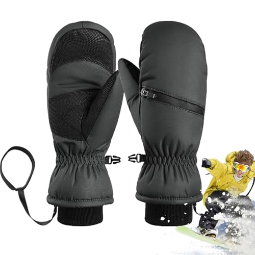 Guantes de esquí de invierno, guantes impermeables de esquí y nieve, guantes de snowboard impermeables, guantes de esquí, guantes de snowboard, guantes de invierno para clima frío