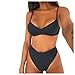Top Palabra De Compatible with Honor Mujer Traje de baño para Mujer Estampado de Traje de baño Dividido de Dos Piezas Traje de baño con Correas Sexy con Pantalones Bañador Negro