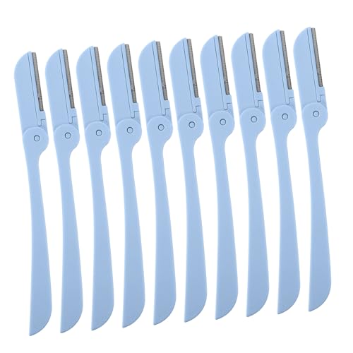 Outanaya 10pcs Portable Eyebrow Razor Trimmer Foldable Brow Shaver for Women Makeup Tool Kit Stylish Eyebrow Sharper