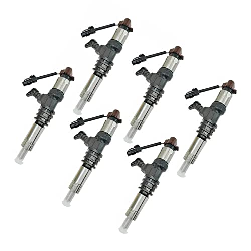 Nayuank 6Pcs Common Rail Injector 095000-5450 Me302143 Compatible With Mitsubishi Fuso 6M60 Engine #TOP3