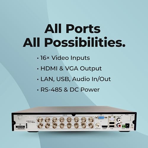 Image of Trueview 16 Channel CCTV DVR | H.265 Digital Video Recorder | Supports Up to 2MP HD Cameras | 5-in-1 HD DVR | Full HD HDMI & VGA Output | P2P Cloud Remote Viewing | Up to 6TB Storage