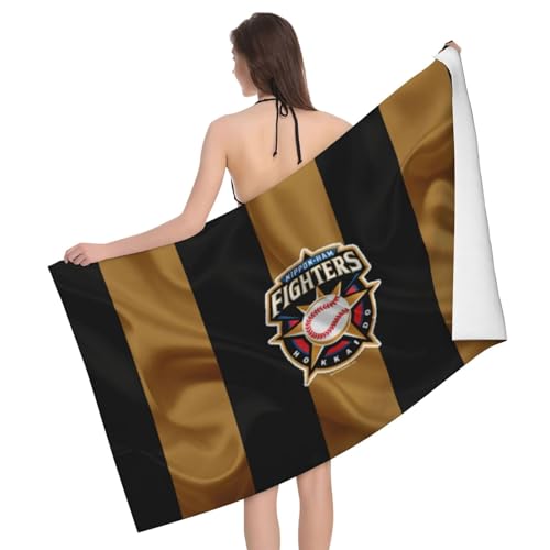 北海道日本ハムファイターズ ビーチタオル 大判 バスタオル グッズ 旅行用 通気性 吸水 速乾グッズ 家庭用 お風呂 プール ジム おしゃれ 130x80cm