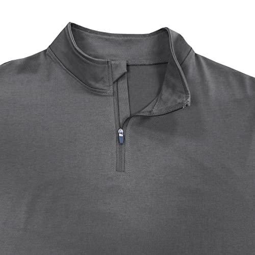 Fashion Men’s Polo Shirt Muscle Golf Long Sleeve Zip Up Stand Collar T Shirt Casual Slim Fit Tee Top Fall Plain Color Shirt4