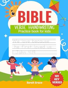 Paperback Bible Verse Print Handwriting Practice Book For Kids: 101 Key Bible Scriptures to Teach Your Child to Write, Read, Trace, and Trust in God Book
