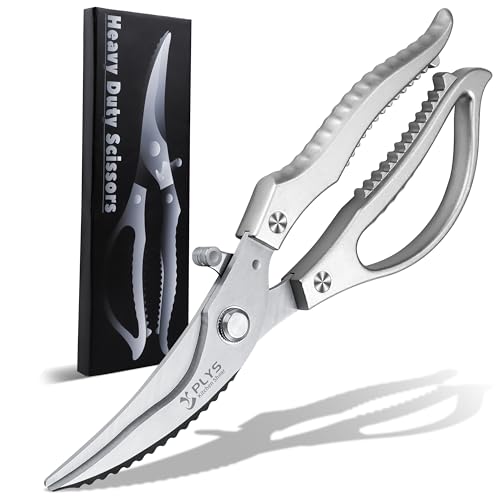 Ciseaux Cuisine en Acier Inoxydable Professionnel Ciseaux à Volaille Argent