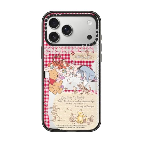 Coque iPhone 17 Pro Max CASETiFY Winnie l'ourson Noir transparent Magsafe