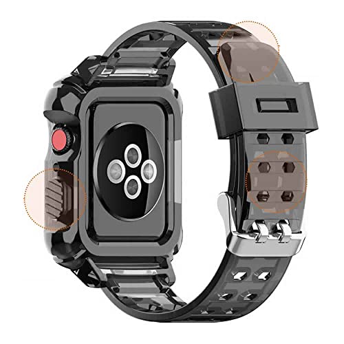 Pulseira Capa Armadura V2 compativel com Apple Watch 45mm 44mm e 42mm - Marca LTIMPORTS (Preto)