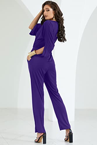 Image of KOH KOH Womens Short Sleeve Semi Formal Cocktail One Piece Jumpsuit Romper