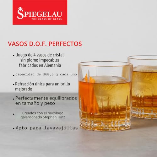 Miniatura 2 de Spiegelau Nachtmann Serve 4500176 - Juego De 4 Vasos De Whisky Cristal, 368 Ml
