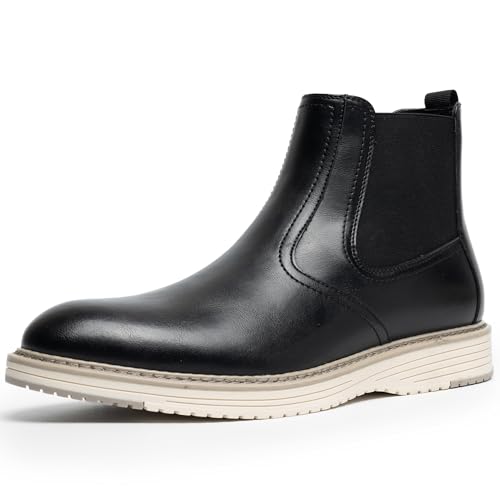 CGRRBW Men's Chelsea Boots, Fashion and Comfort Driving Shoes, Slip-Resistant Outsole, Slip on Casual Ankle Boots for Men