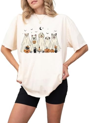 Lustiges Hund-Geist T-Shirt - Niedliches Halloween Design Für Erwachsene & Kinder