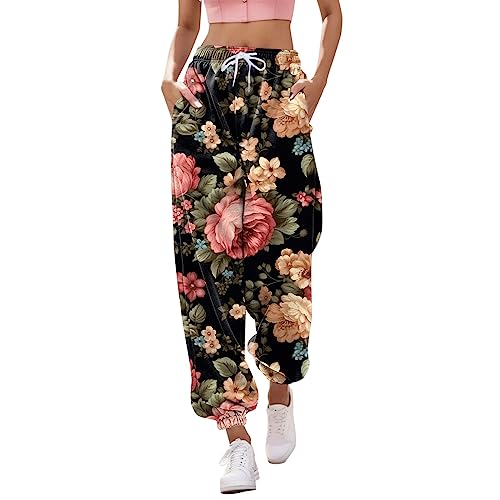 Pantalones deportivos para mujer, pantalones de cintura alta con estampado casual para mujer, ropa deportiva para mujer, pantalones deportivos para mujer, pantalones deportivos para mujer, pantalones