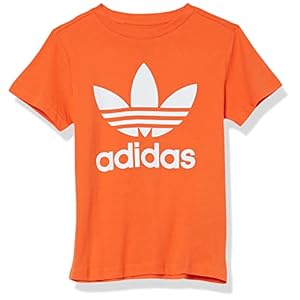 adidas Originals Kids’ Trefoil Tee, Semi Impact Orange, X-Large