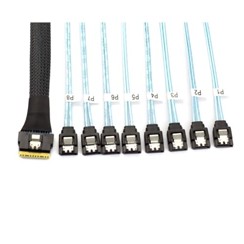 Cable conversor PCI-E SlimlineSAS SFF-8654 8I a 8X SATA 50cm miniatura 2