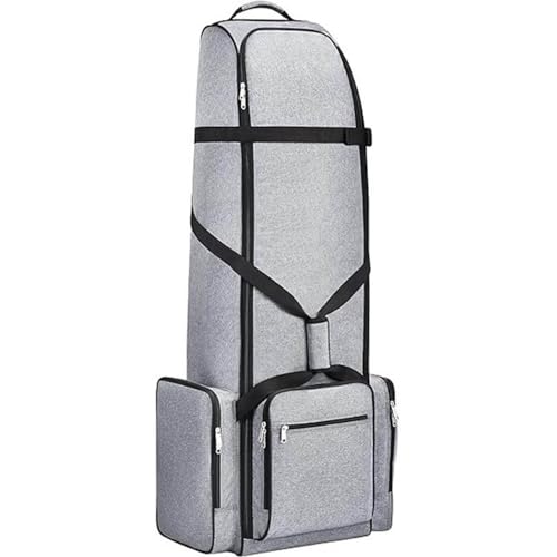 Linjinx Heavy-Duty Oxford Golf Travel Bag with Rolling Wheels, Padded Golf Club Travel Case for Safe Transit Gray One Size