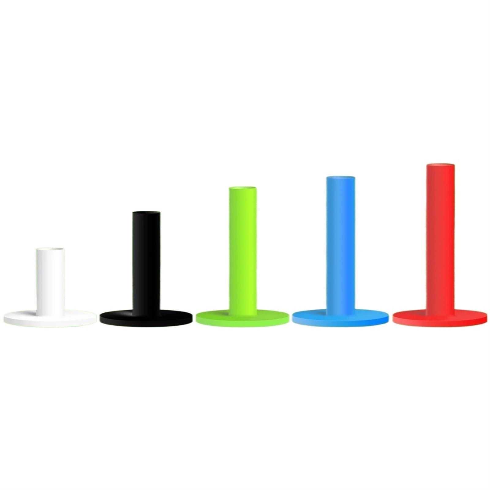 Golf Tee 1Set 5Pcs Golf Gummi Tees Gemischt Größe for Praxis Golf Tees Halter Fit Indoor Outdoor FüR Einen Idealen Abschlag