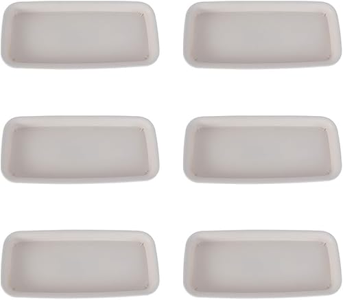 Cabilock 6 cajas rectangulares de flores, platillo, platillo de plástico para plantas, bandeja de goteo para el umbral de la ventana, estante de la