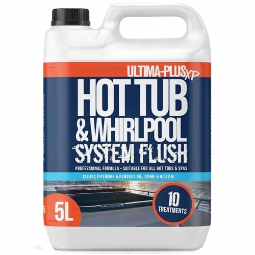 ULTIMA-PLUS XP Hot Tub and Whirlpool System Flush - Deeply Cleans to Remove Dirt & Grime From Pipework - Easy to Use Formula (5 Litres)