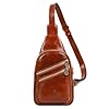 Time Resistance Leather Crossbody B...