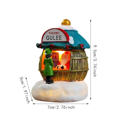 menolana Decoração de mesa de casinha de Natal, coleções de design criativo, ornamento de resina de