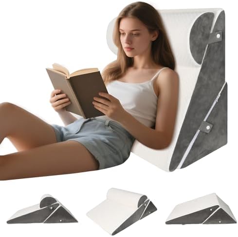 Cuscino regolabile a cuneo, cuscino da lettura per letto e divano...