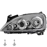 Scheinwerfer links Scheinwerfer links H7/H7 für Corsa C F08 F68 Combo inkl. OSRAM Lampen mit Stellmotor LWR