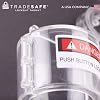 TRADESAFE Emergency Stop Button Cover Lockout - Round Transparent Push Button Switch Cover, 7/8-inch up to 1-1/2 inch Hole Diameter, 3-Piece Push Button Lockout