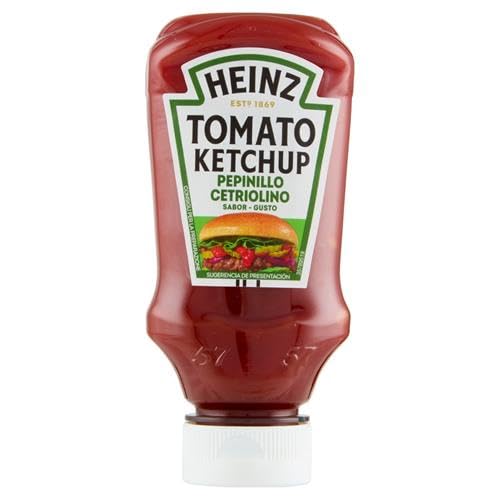 Confezione Per Heinz Tomato Ketchup Pepinillo Cetriolino 250 g, Salsa di Pomodoro con Cetriolo, 250 g