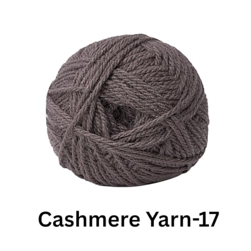 Image of VCR Greyish Brown Cashmere Knitting Yarn, 100 Grams Hank, 265 Meters Length, Acrylic 75% and Nylon 25%, Soft Crosia Thread for Crochet and Knitting, Suitable for Sweaters, Pullovers and Jackets