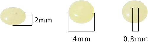 Miniatura 5 de Cuentas de piedra de disco de jade de limón natural de 0.16 x 0.079 pulgadas, 160 cuentas de piedras semipreciosas sueltas para diseño de joyería