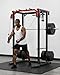 ExploreHorizon Power Cage with LAT Pulldown & Cable Crossover System, 2000LBS Multi-Functional Power Rack, All-in-1 Weight Cage Home Gym with Adjustable Pulley System, Squat Rack for Garage, Home
