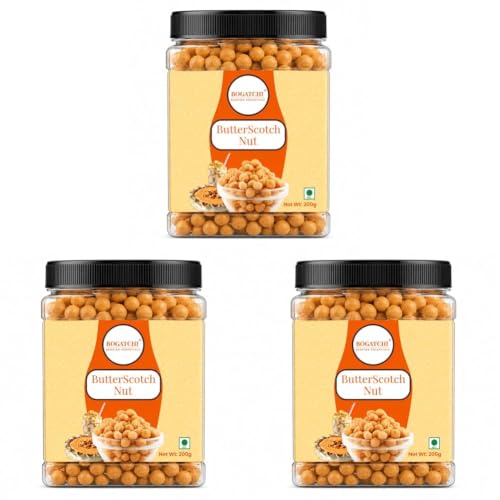 Image of BOGATCHI Butterscotch Nuts (6mm) & Chips with Real Cashews | Vegan, Gluten-Free Crunchy Toppings for Cake Decoration, Ice Cream, Milkshakes, Cookies, Muffins | Premium Dessert Garnish, 200g