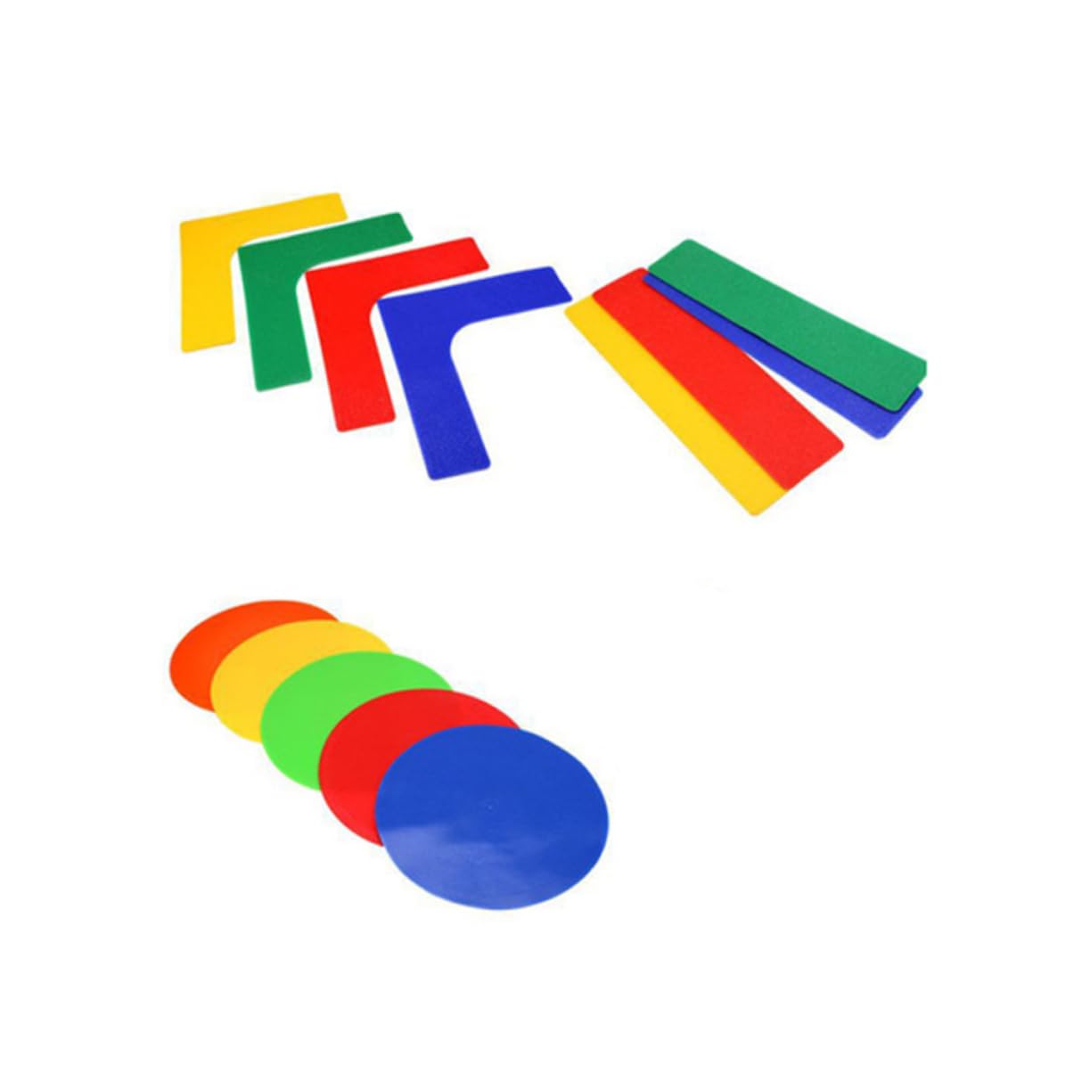 Mipcase 13Pcs Tennis Court Line Markers High Visibility PVC Stickers for Ground Boundary Skid Design Suitable for Sports Training Colors Pad