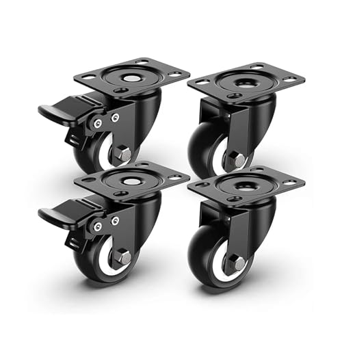 Roulettes pivotantes robustes de 1,6 pouces 440 lb lot de 4 matériel établi meuble