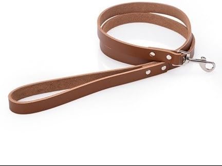 GENUINE LEATHER DOG LEASH 6 FT for Large/Medium/Small Dogs
