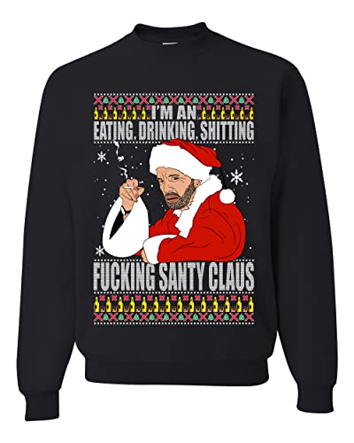 Wild Bobby Bah Humbug Ugly Christmas Sweater – Funny Snowman Design, Unisex Crewneck Sweatshirt - View #3