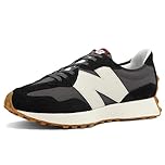New Balance Women's 327 Shoes, Black/Moonbeam, 6.5/M